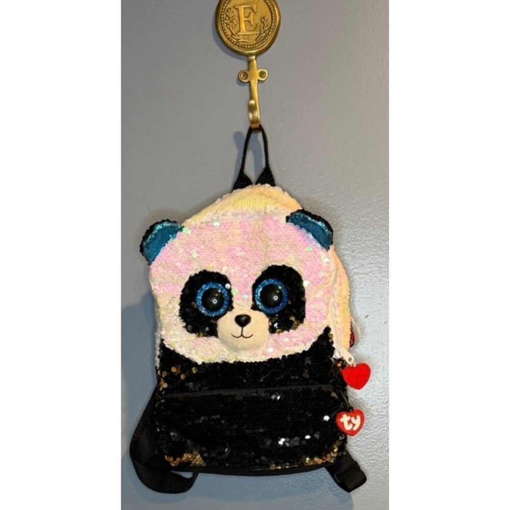 NWT Ty Fashion Sequin Panda Mini Backpack